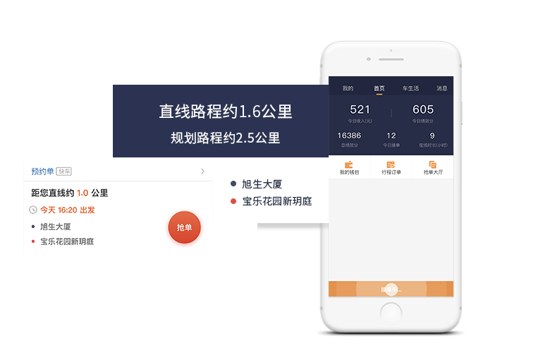 搶單/派單模式，百秒應答